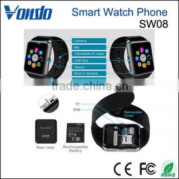 Vondo SW08 1.54" Screen Sweatproof Smart Watch Phone for IPhone 5s/6/6s And 4.2 Android Or Above SmartPhones - Black photo-6