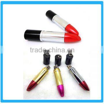 2016 Hot Selling Lipstick U Disk Custom Logo USB Flash U Disk Plastic Lipstick U Disk photo-2