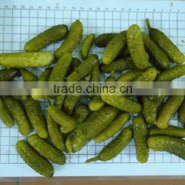 Pickled cucumbers in glass jars