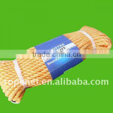 orange cotton+pp twisted rope with competitive price