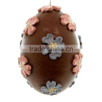 Easter CHOCOLATE EGG ORNAMENT Polyresin Flowers Bunny Spring photo-2