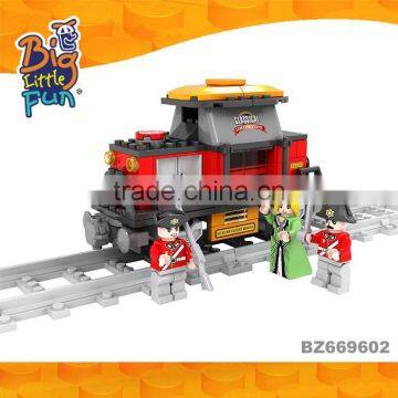 2016 new products wholesale building blocks railway toy train set