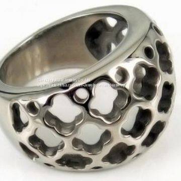 Black Gemstone Titanium Steel Ring Jewerly Silver For Mens photo-4