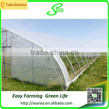 Single span film green houses for agriculture