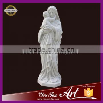 Hand Carved Religious White Marble holy Mary Statues