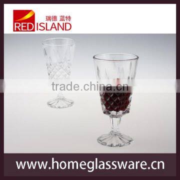 6OZ diamond engraved wine glass cup for party