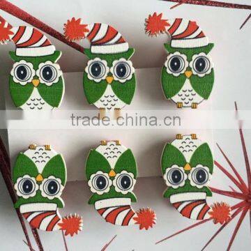Wooden Decoration Wooden Pegs,decoration Clips Owls Pegs Gifts photo-3