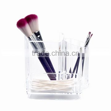 Acrylic Cosmetic Makeup Holder Box for Brush Cream Lotion Cotton Swab Storage Organizer