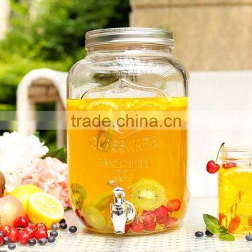 Haonai wholesale 8L food grade glass beverage dispenser