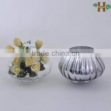 waved silver glass vases wholesale