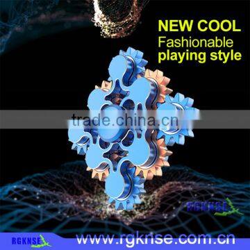 RGKNSE 188 Bearing High Quality 9 Gear Hand Spinner for Stress Relief Fidget Toy Spinner Metal EDC Finger Spinner