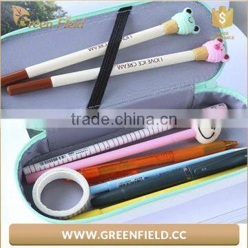 Factory Price Wholesale Canvas Zipper Printed Korean Pencil Case photo-4