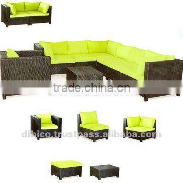 Flat PE wicker sofa set
