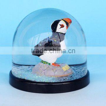 Funny Birds Puffin Plastic Snow Globe For Home Decor photo-2