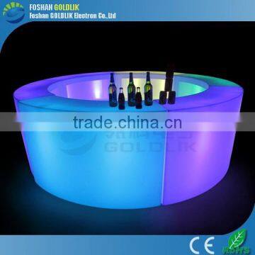 Bar Furniture Bar Counter Design WIFI Control RGB Color LED Round Bar Counters Design