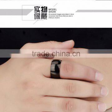 Cheap Wholesale Plain Black Stainless Steel Men Rings photo-3