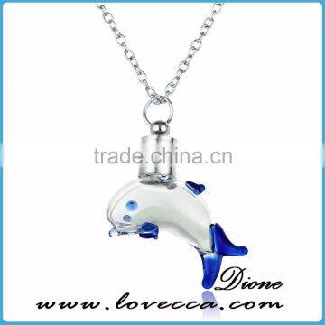 Silver Chain Glass Glowing Pendant Neckalce Glow in the Dark Cross Necklaces photo-3