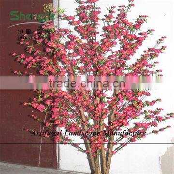 SJZJN 307 Mini Fake Pink Peach Tree for Home Decoration /Mini Bonsai Pink Peach Tree photo-4