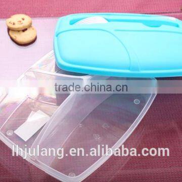 Wholesale Foodgrade Plastic Lunch Box With Fork and Knife,plastic Lunch Box With Fork photo-2