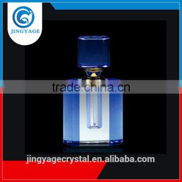 Jingyage unique blue and white color empty perfume bottle crystal glass perfume bottle for women perfume use