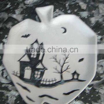 ceramic ghost plate,ceramic halloween gift,halloween accessories