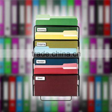 2017 Wholesale 4-Pocket Hanging Wall File Organizer, Folder Holder + Mounting Hardware + Labels photo-3