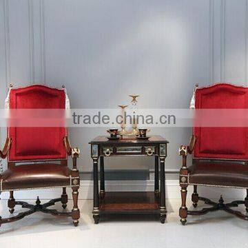 Handcarved Classic Elegant European Style Stripe Pattern Wood Console Table for Living Room and Dining Room BF12-05314d photo-5