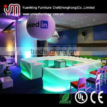 Color Change Led Counter Bar Table,Remote Control Illuminated Led Bar Counter