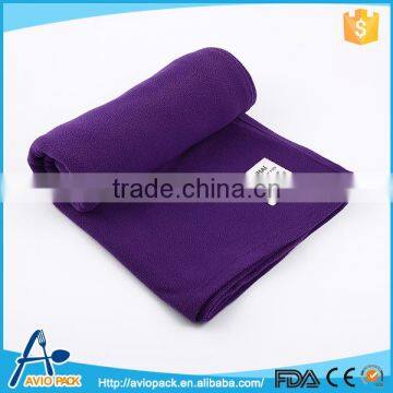 High quality purple anti pilling hotel polar fleece blanket