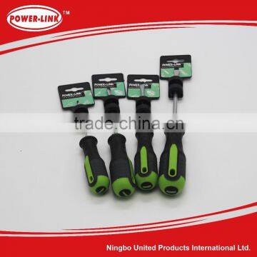 4pc CRV slotted screwdriver hand tools set and sleeve