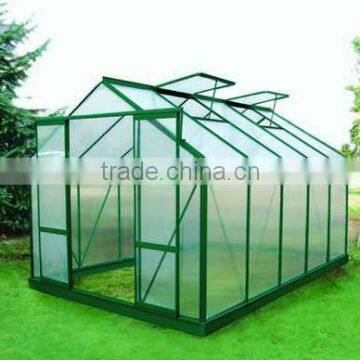 8x12ft aluminum garden greenhouse with polycarbonate sheet