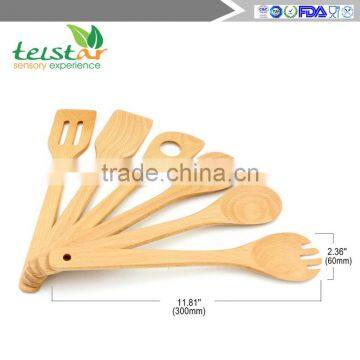 Solid Wood Cooking Spoons and Spatulas Non Stick Wooden Spoon Set Cooking Utensil Set photo-2