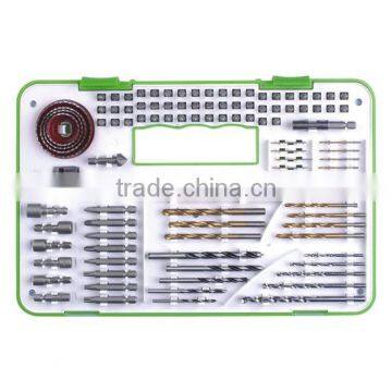 104 piece fantastic drilling tool set in plastic case