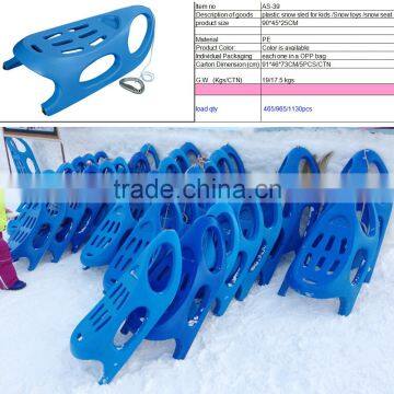 Snow Ice Sledge Winter Toboggan Solid Durable Fast With Steering Wheel Snow-Ice-Sledge-Winter-Tobogga photo-5