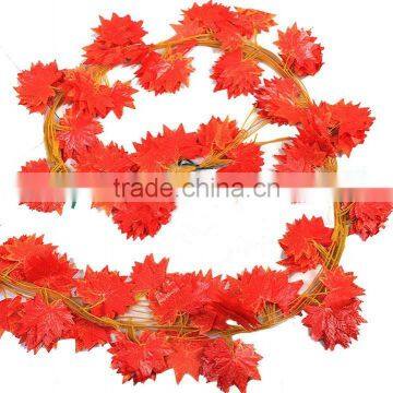 Fake maple leaves garland