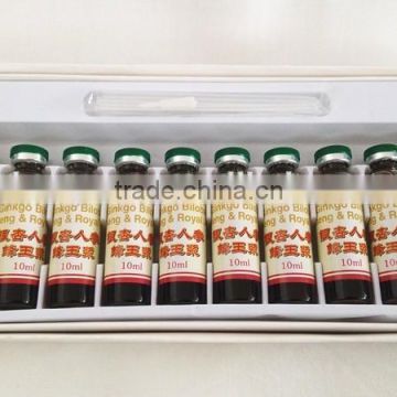 OEM ginkgo biloba ginseng royal jelly, herbal ginseng and ginkgo oral liquid