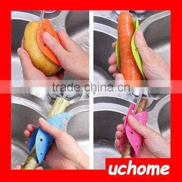 UCHOME Wholesale Multifunctional Silicone Fruit Scrubber Soft Vegetable Brush Vegtable Cleaning Wash Brush