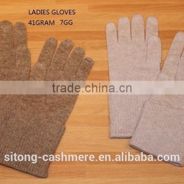 100% pure Cashmere knitting Glove for women with button