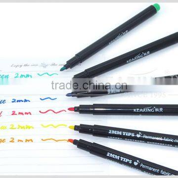 Coat marking pen in permanent non washable ink 6pcs per blister 2.0mm fiber tip #FM206