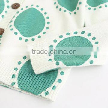 Top Quality Cotton Material Knit Kids Long Sleeve Sweater With Big Polka Dot photo-5