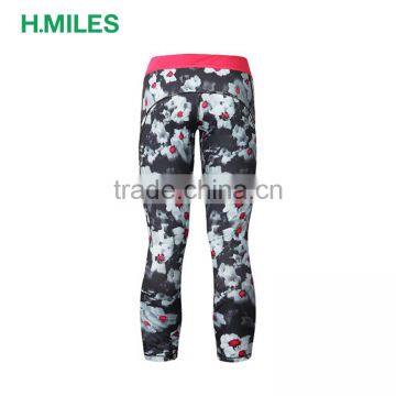 Quick Dry Sublimation Printed Ladies Gym Running Leggings Shiny Seamless Yoga Pants photo-2