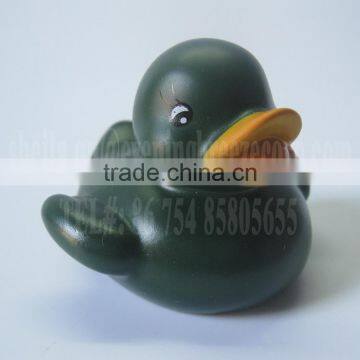 5cm mini dark green rubber duck,, mini dark green duck toy, floating dark green bath duck with logo imprint