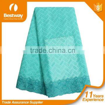Hot Sale Heavy African Embriodery Swiss Voile Lace SL0411-1 photo-3