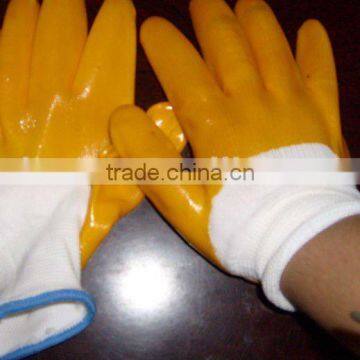 Yellow Nitrile Coated Gloves With Head Protection photo-2