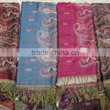 2016 Fashion Women Soft Hot Popular Viscose Rayon Pashmina Jacquard Shawl photo-6