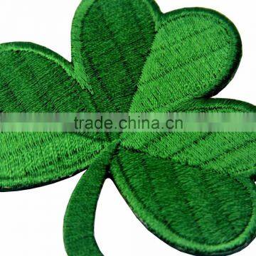 Irish Clover Dark Green Embroidered Emblem Lucky Shamrock Iron On Sew On Ireland Patch photo-3