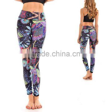 2017 Wholesale Custom Sublimation Leggings Running Gym Pants Yoga Women Fitness Leggings photo-3