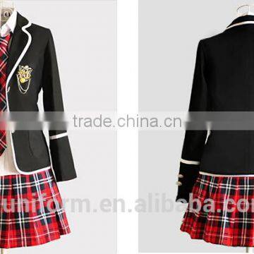 Juqian 2016 Wholesale Custom Colours School Skirt Suits Korean High School Uniforms Sets photo-3