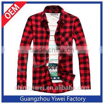 High Quality Embroidery Mens Plaid Shirt Fabric