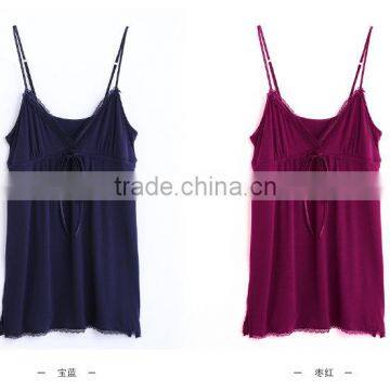 Manufacturers Wholesale Modal Condole Nightgown Thin One Sexy Female Summer Pajamas Leisurewear Loose Big Yards photo-5